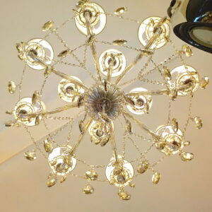 Vivendi Lustre Cristal Champagne 12 Braços com Cupulas - Imagem 4