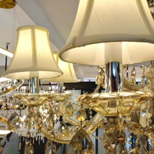 Vivendi Lustre Cristal Champagne 12 Braços com Cupulas - Imagem 5