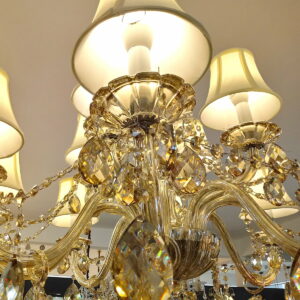 Vivendi Lustre Cristal Champagne 12 Braços com Cupulas - Imagem 6