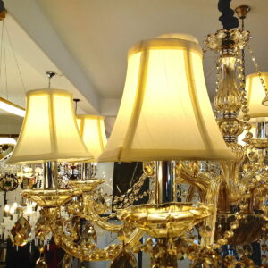 Vivendi Lustre Cristal Champagne 12 Braços com Cupulas - Imagem 7