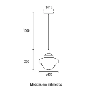 Pendente Blumenau Helena 23x23cm Red 1lamp E27 Pt 882300-08 - Imagem 4