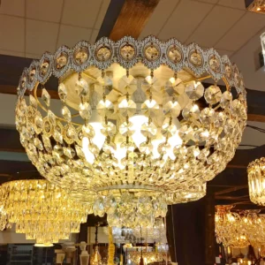Plafon Tupiara Queen C/cristais P/6 Lamp E14 8-2106 Br Ct