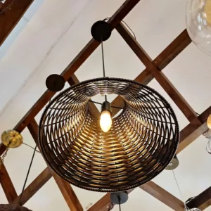 Pendente Lumanti Junco Chapeu Chines P/1 Lamp E27 Tabaco - Image 4