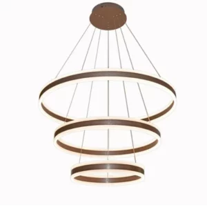 Querolustre Pendente Dcd03003 3 Aneis 226w 3000k Marrom