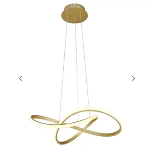 Bella Pendente Fluire Sb001 Led 30w 3000k Dourado - Imagem 1