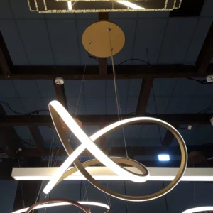 Bella Pendente Fluire Sb001 Led 30w 3000k Dourado - Imagem 2