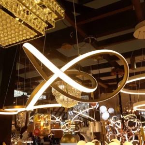 Bella Pendente Fluire Sb001 Led 30w 3000k Dourado - Imagem 3