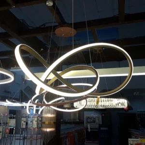 Bella Pendente Fluire Sb001 Led 30w 3000k Dourado - Imagem 4