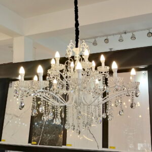 Lustre Tupiara Samara 18 Bracos C/cristais 8-2318 Br Ct