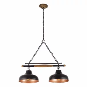 Madelustre Pendente Trilho Brooklyn 2lamp E27 Pt/cob 2857pc