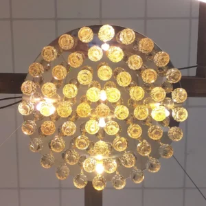 Plafon Tupiara Vegas Cristais Champ 37cm 6 Lamp 9506 Cr Ch-e - Imagem 2