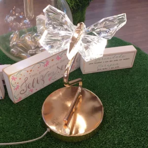 Gmh Abajour Psyche 3w Gold Borboleta - Image 1