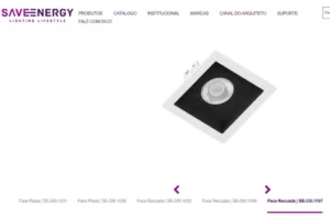 Save Spot Emb Quad Rec P/lamp Dicroica Br/pt Se-330.1197