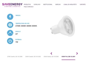 Save Lampada Led Mr16 7w Autovolt 6500k Se-130.2991