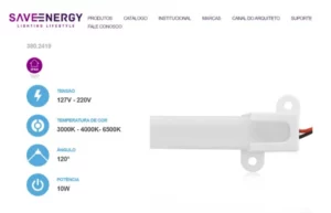 Save Placa P/led Plug e Play 10w 6500k 0.5m 220v Se-380.2419