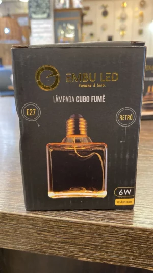 Embuled Lampada Filamento Led 6w 2400k Cubo Fume E27 - Image 4