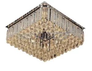 Querolustre Dcx00110 Metal+cristal 7lamp G9 Quadrado **