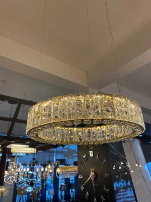 Lux Lustre Pendente Luna Red 60cm Led 60w 3000k Dourado
