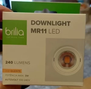 Spot Brilia Downlight 3w 2700k Autovolt 435724 Br