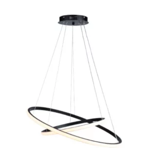 Pendente Taschibra Montreal 35w 3000k Preto 2 Aneis