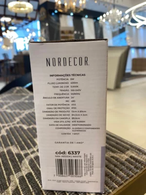 Nordecor Spot Led Emb Blet 5w 3000k Branco ** - Imagem 4