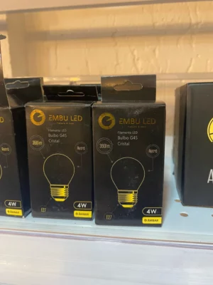 Embuled Lampada Filamento Led 4w Ambar Globo E27