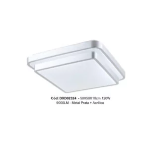 Dinamica Plafon Dcx02324 50cm 120w 3000/6000k Prata Quad