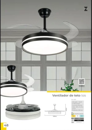 Spotline Ventilador Eolo Isis 50cm 30w Multicor Pt 2092