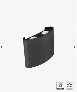Opus Arandela Sob Clessidra 4w 3000k Preto 81379