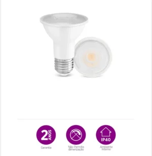 Lampada Led Save 6w 4000k Par20 Crystal Biv Se-110.3198