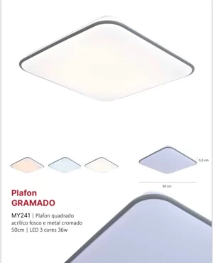 Plafon Tupiara Gramado C/acr 36w Cr