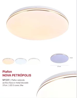 Plafon Tupiara Nova Petropolis C/acr 24w Dr