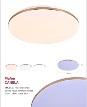 Plafon Tupiara Canela  C/acr 36w Dr