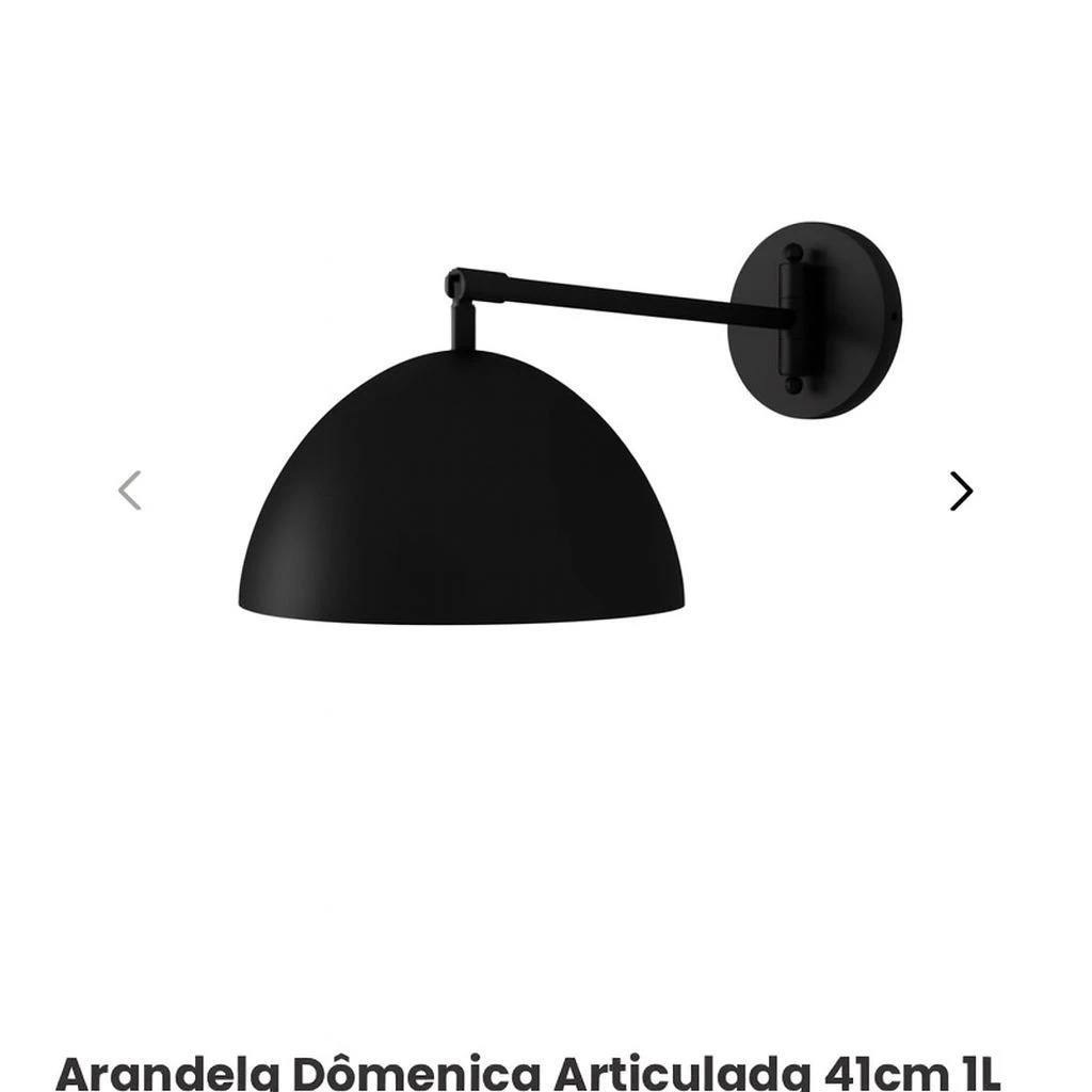 Foco Metallo Arandela Domenica Art Preta Ar 161/pt - QueroLustre