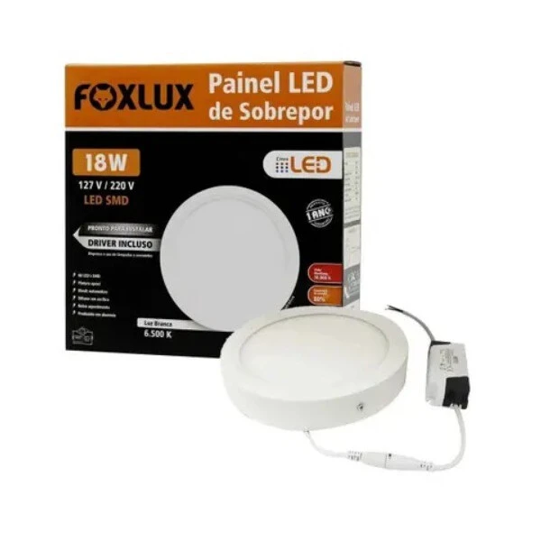 Placa Led Foxlux Sob 18w 3000k Red 20cm 26027